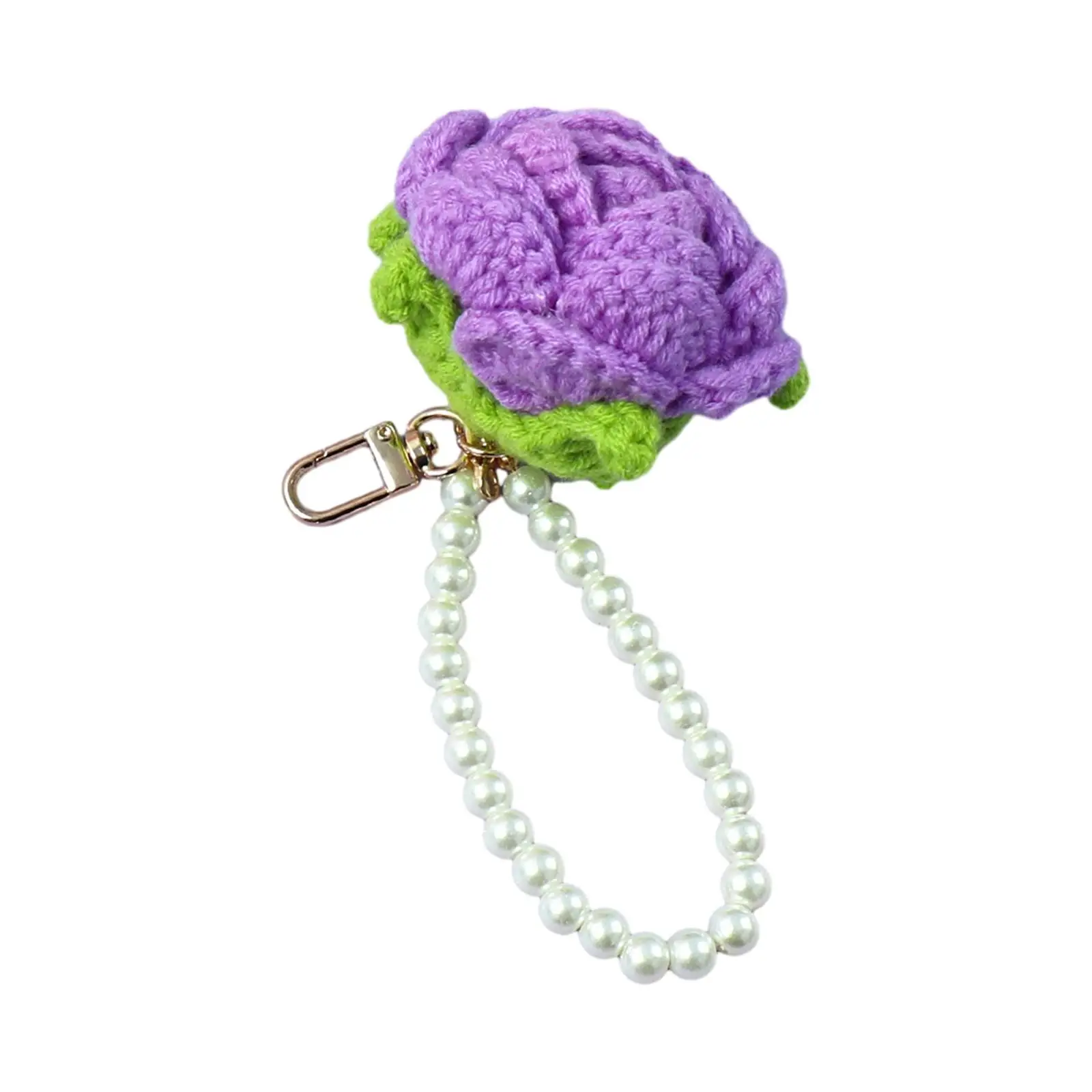 Wollen Roos llavero infantil con flor de peluche colgante - imagen 4