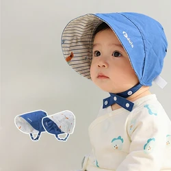 Sombrero de sol reversible ala ancha con orejeras para niño