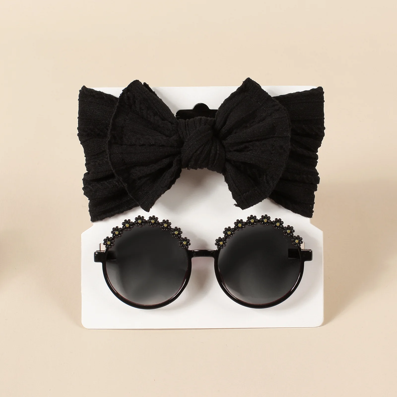 Conjunto de accesorios para bebé niña – Diademas, gafas de sol y calcetines florecitas - imagen 3
