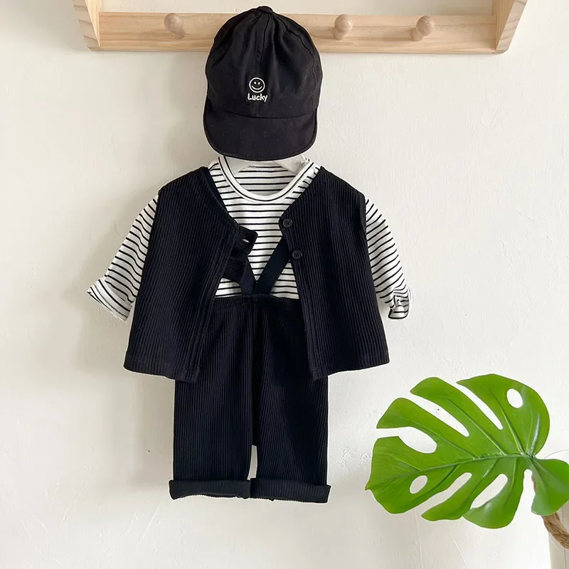 MILANCEL Conjunto bebé primavera chaleco tiras y camiseta rayas - imagen 4