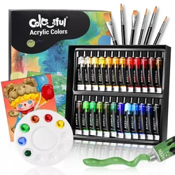 Kit pintura acrílica infantil con pinceles – para manualidades