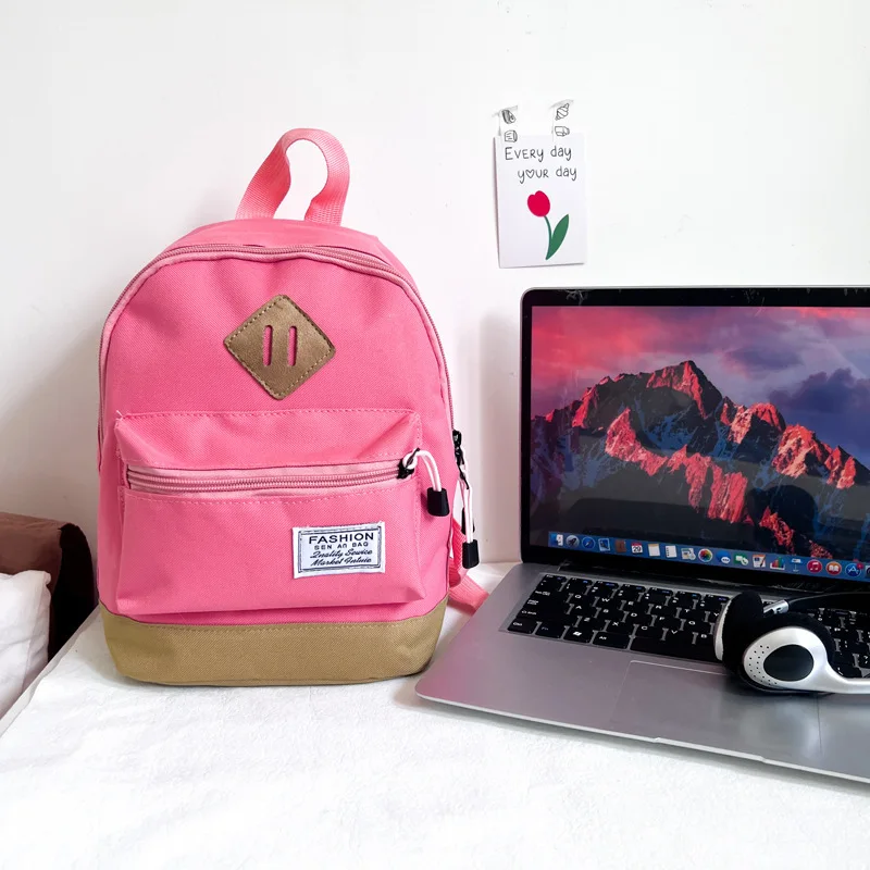 Mochila escolar de lona ligera retro para niña, gran capacidad - imagen 4