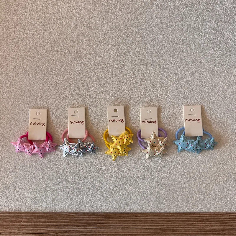 Lazos para el pelo con estrellas – bandas elásticas para niñas
