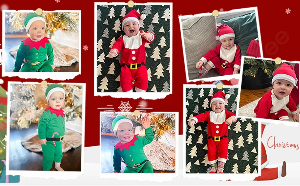 Peleles de Navidad con gorro incluido (2 uds)