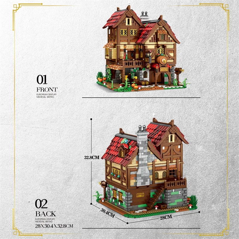 Taberna medieval de bloques - Set de construcción para niños - imagen 4