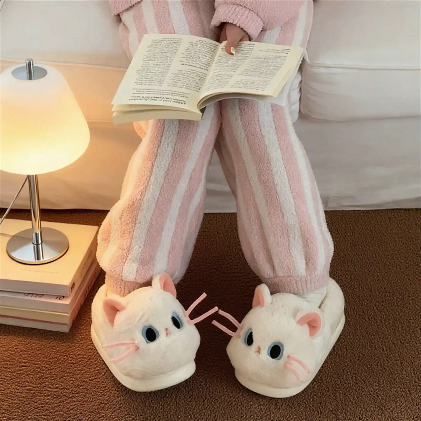 Pantuflas con diseño de gato para niños – Suaves y comodas - imagen 3