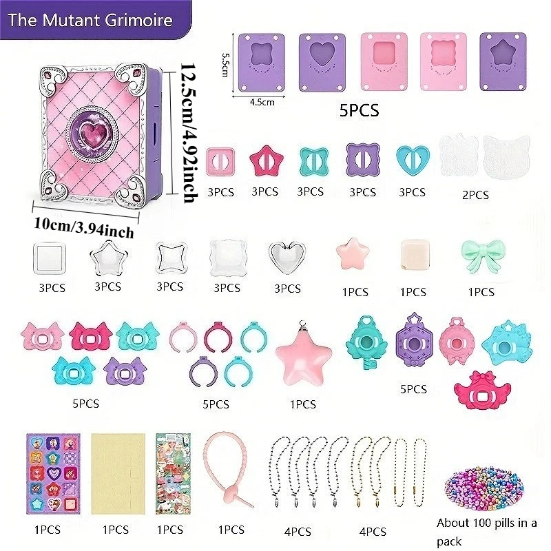 Kit de pegatinas 3D con máquina para manualidades y joyería infantil - imagen 4