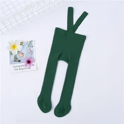 Medias de punto para niñas – Pantimedias con tirantes otoño e invierno