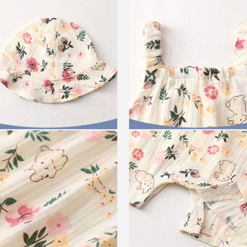 Varias vistas del traje de verano para bebé Bratyeessi