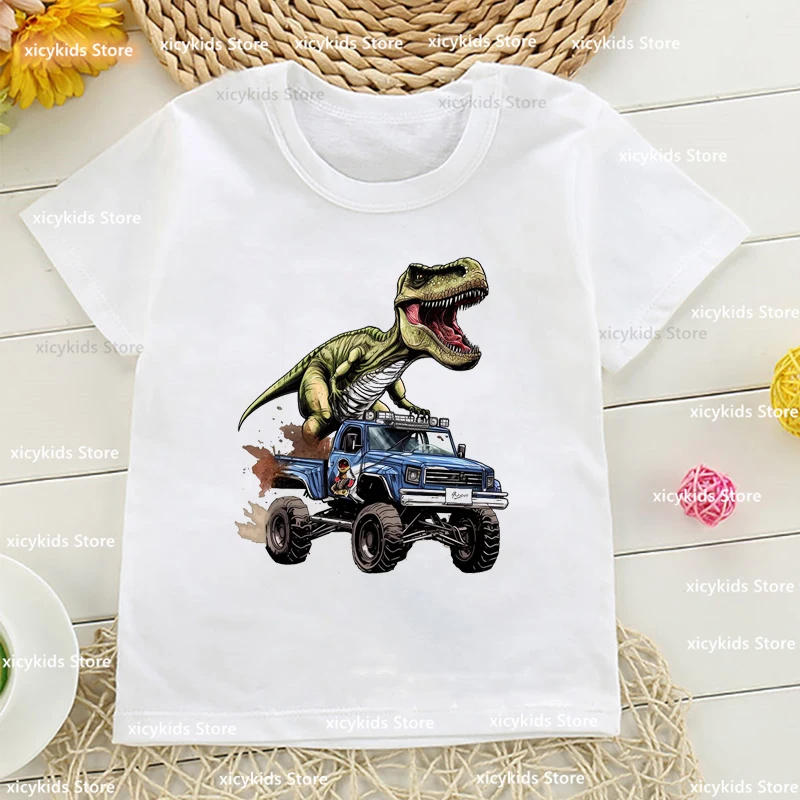 Camiseta infantil con dinosaurios y monstruos para niños - imagen 3