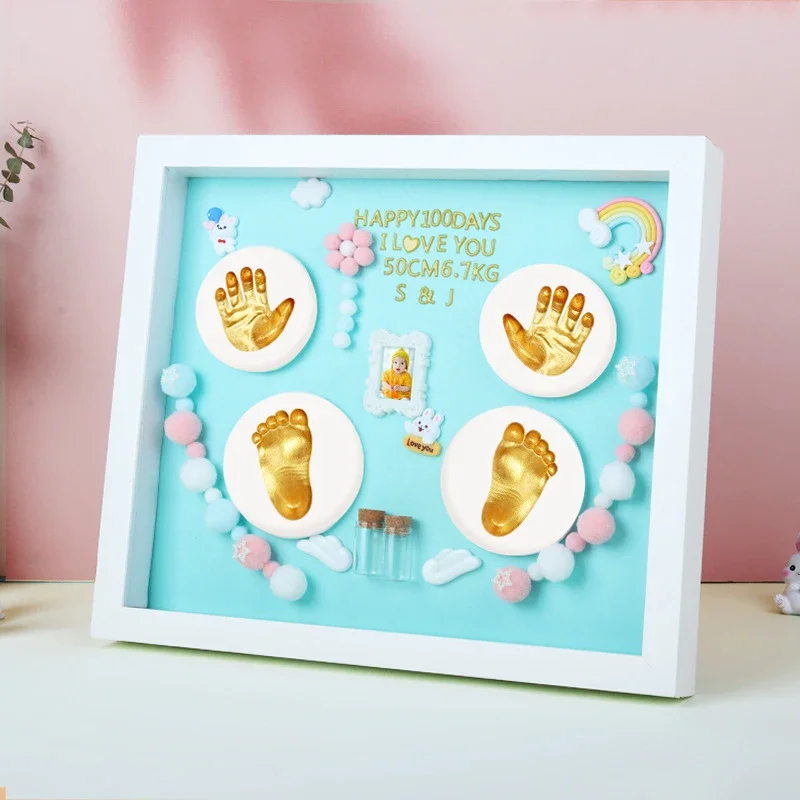 Kit de huellas de bebé en arcilla – Recuerdo de nacimiento