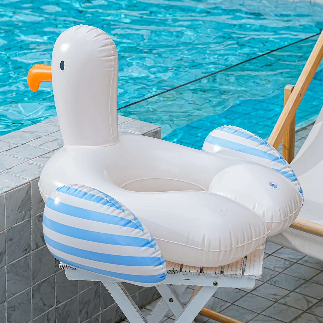 Flotador de brazo inflable con forma de gaviota para nadar - imagen 4