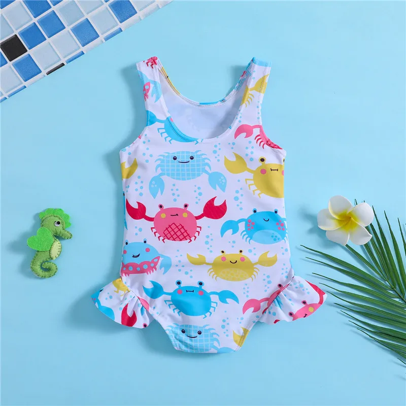 Traje de baño una pieza floral estival para bebé niña playa infantil - imagen 5