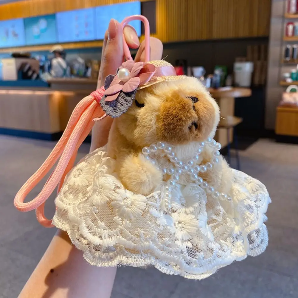 Peluche capibara de algodón con falda estampado leopardo - imagen 5