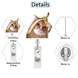 Porta carnet retráctil de enfermera con cordón y gatito