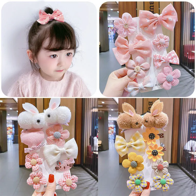 Pasadores con lazo floral para bebés – Lindos accesorios cabello niñas - imagen 2