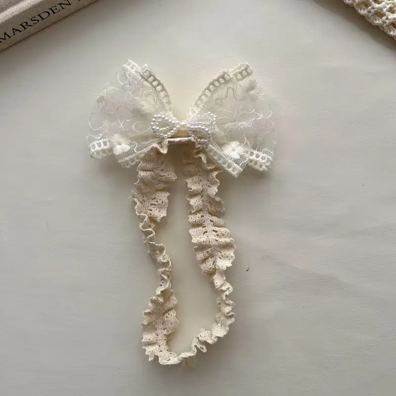 Diadema bebé de encaje floral para niña – estilo princesa - imagen 2