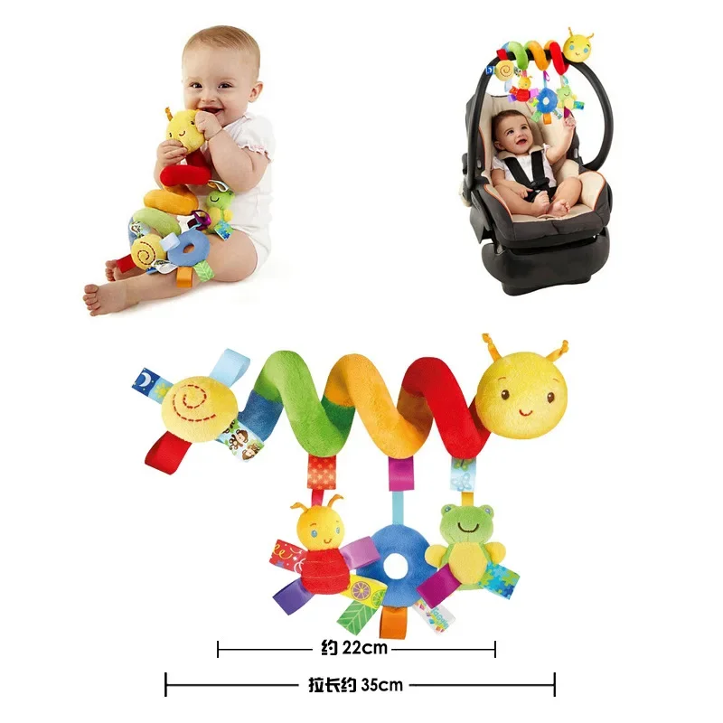 Sonajero de peluche infantil con reloj educativo y animales - imagen 3