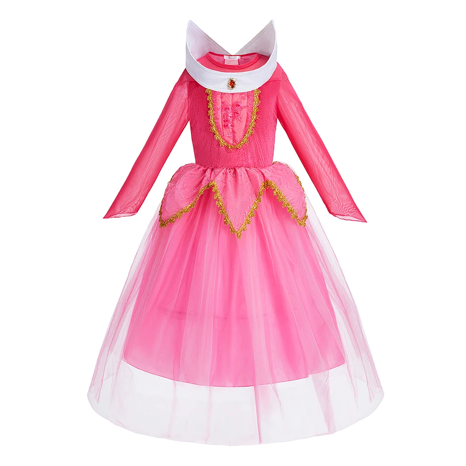 Vestido Rapunzel lila para niña – Diseño elegante con capas