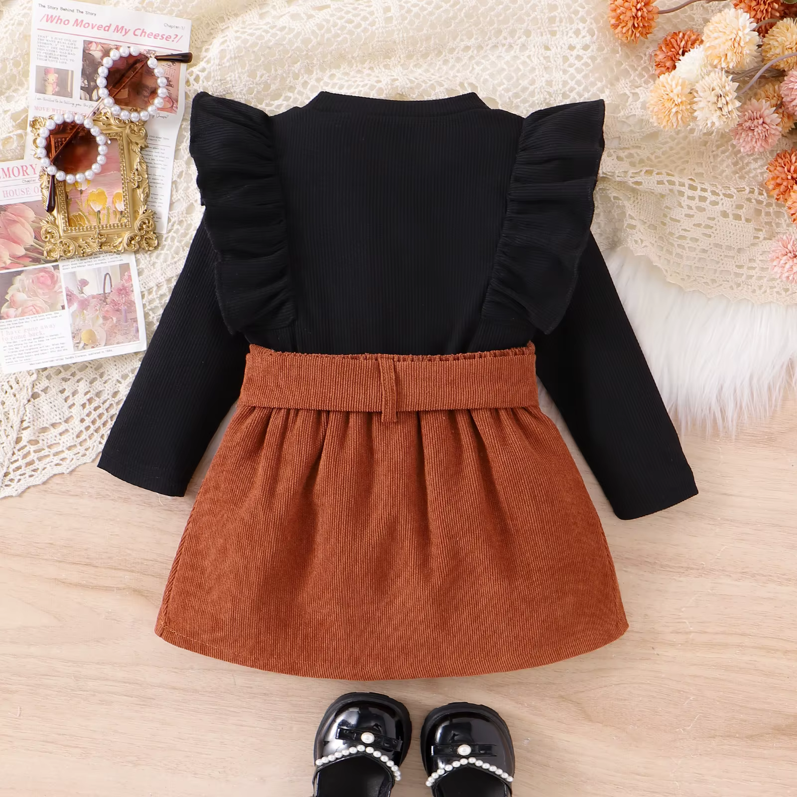 Conjuntos de niñas para primavera-otoño: moda coreana con falda - imagen 4