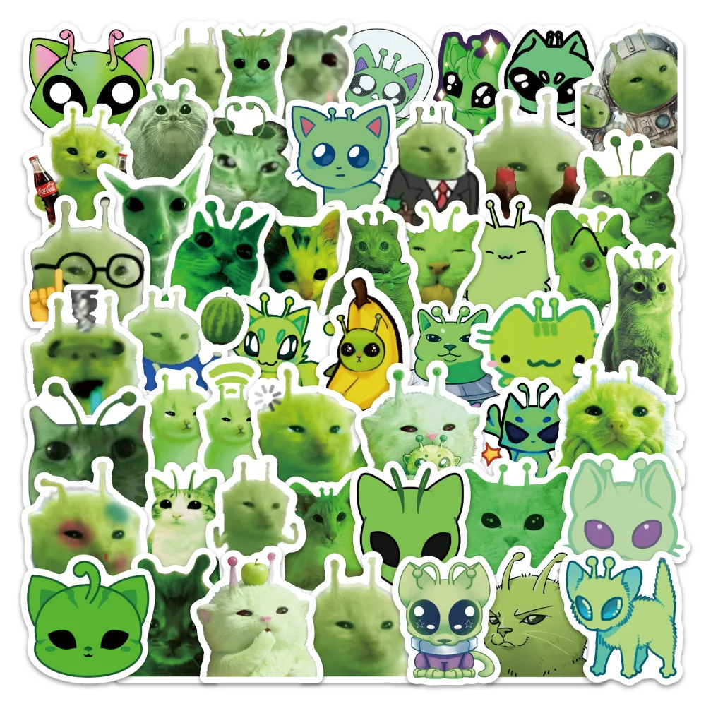Pegatinas infantiles de gato extraterrestre para álbum de recortes - imagen 3