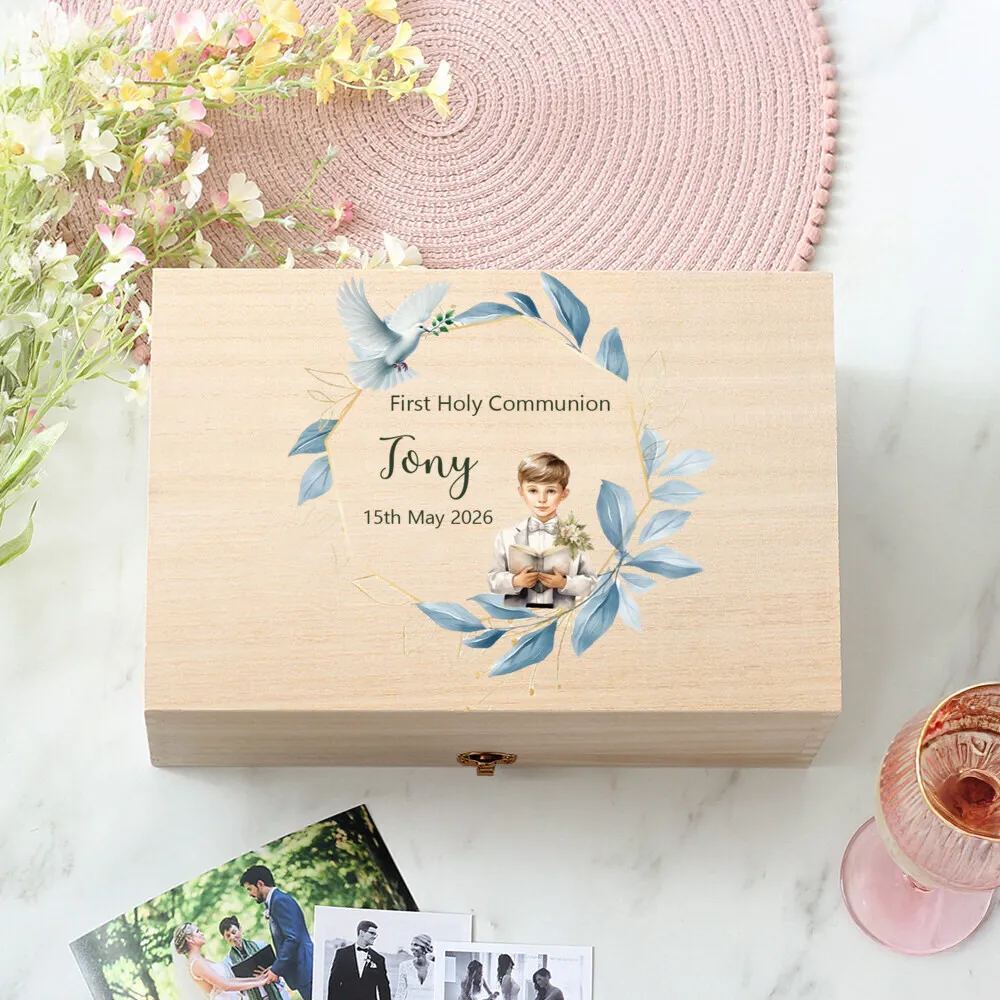 Caja de recuerdos personalizada para Primera Comunión y Confirmación - imagen 5