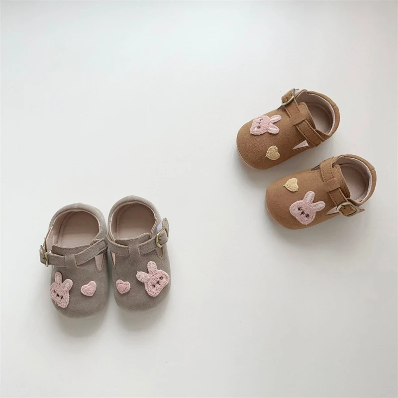 Zapatitos de niña con suela blanda – Diseño conejo para primeros pasos - imagen 5