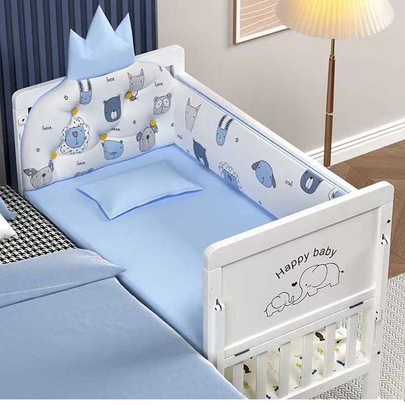 Cuna colecho de madera blanca con mosquitera para cama - imagen 4