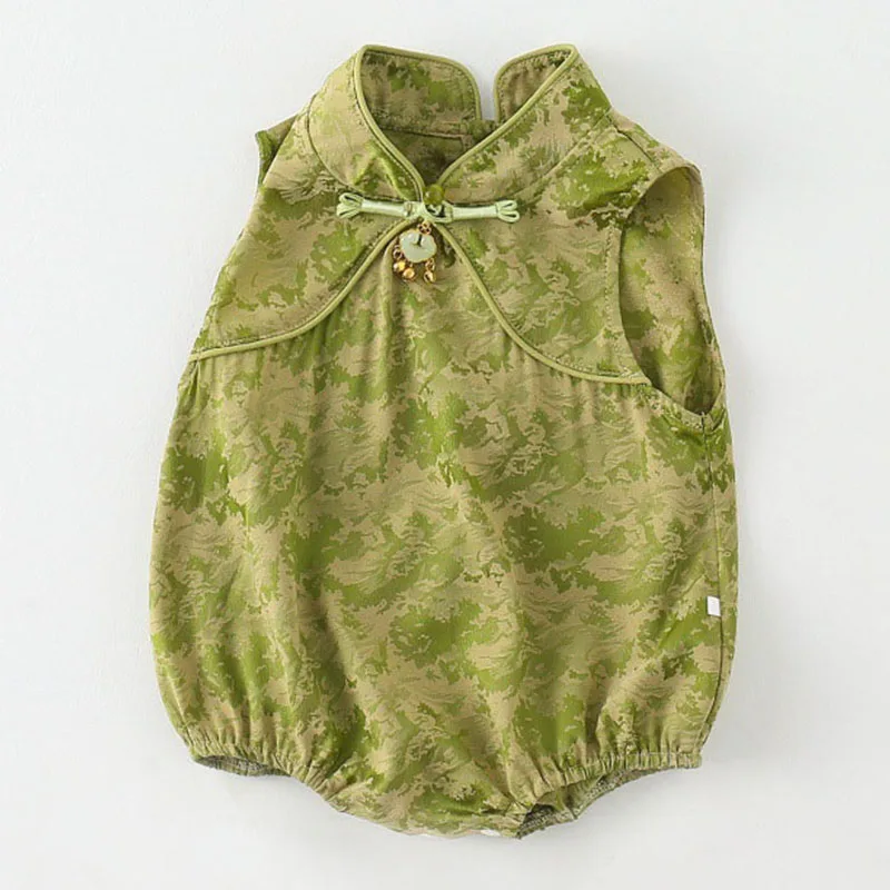 Body de verano para niña con estampado cheongsam sin mangas - imagen 3
