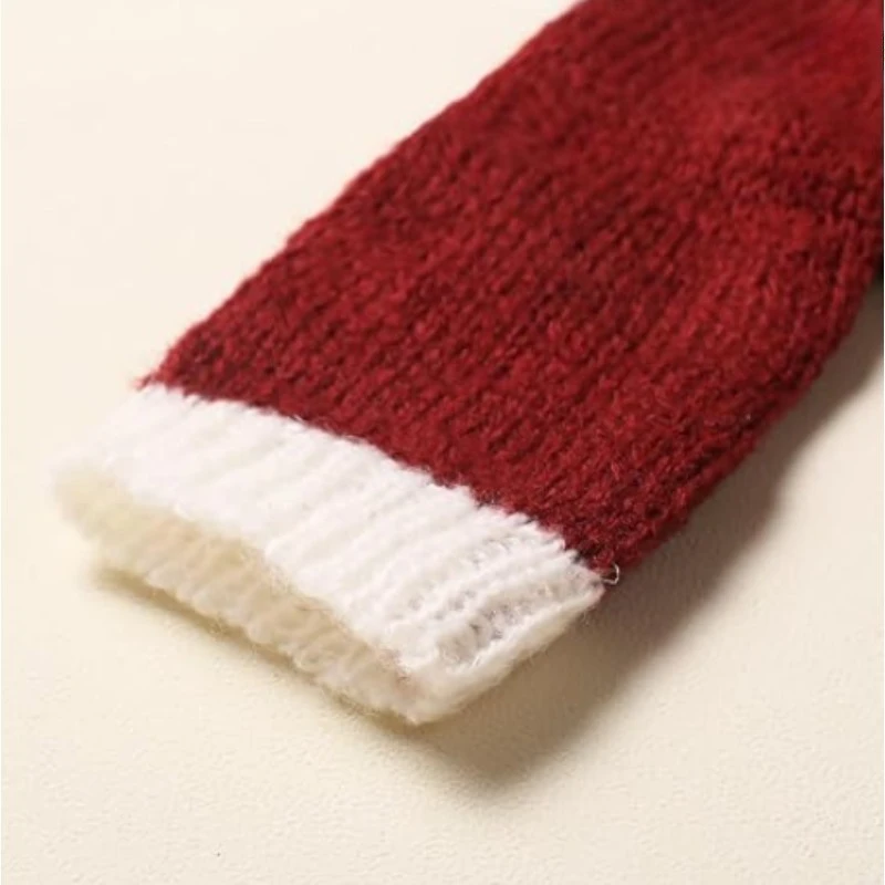 Disfraz de Navidad bebé en mohair con mameluco y gorro a juego - imagen 3