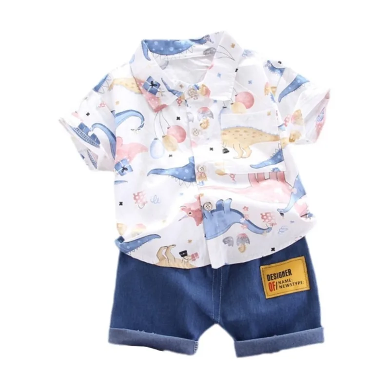 Conjunto verano bebé camiseta dibujos animados y pantalón corto - imagen 4