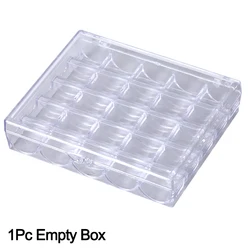 Caja transparente para bobinas de costura con compartimentos