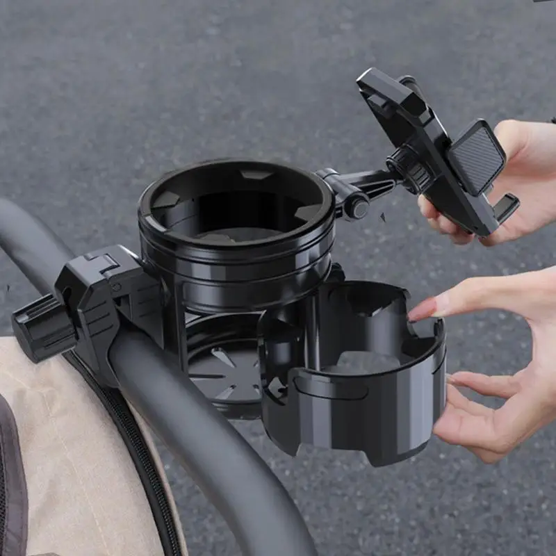 Portavasos para motocicleta ajustable con soporte bebidas y móvil - imagen 3