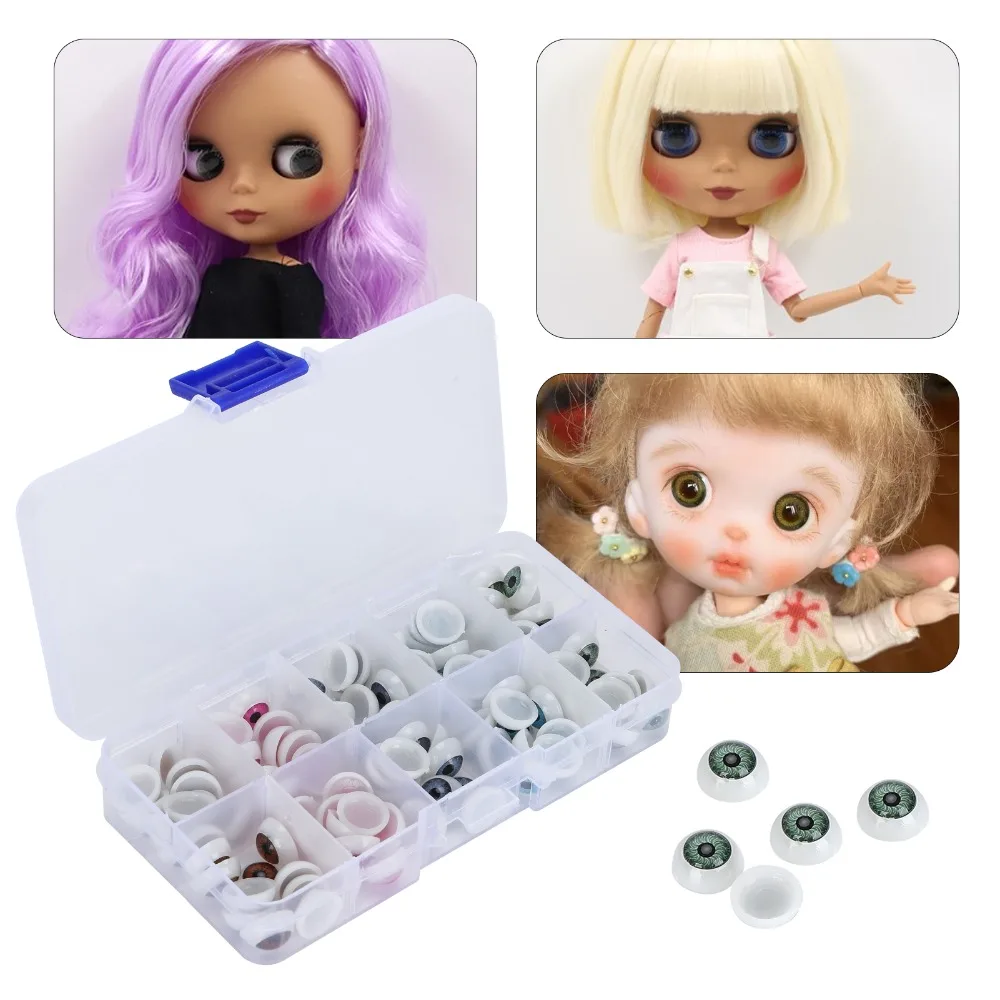 Ojos semiesféricos para muñecas de resina y plástico multicolor - imagen 4