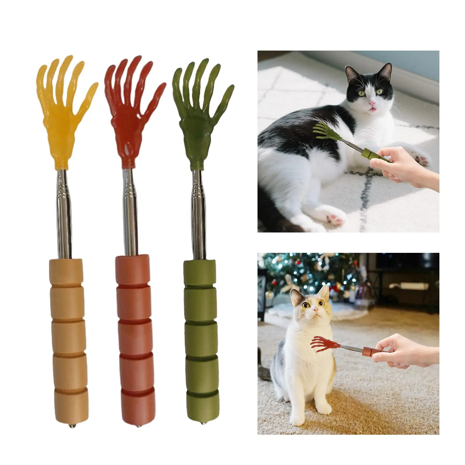 Juguete retráctil interactivo para gatos y perros con cepillo poste - imagen 4