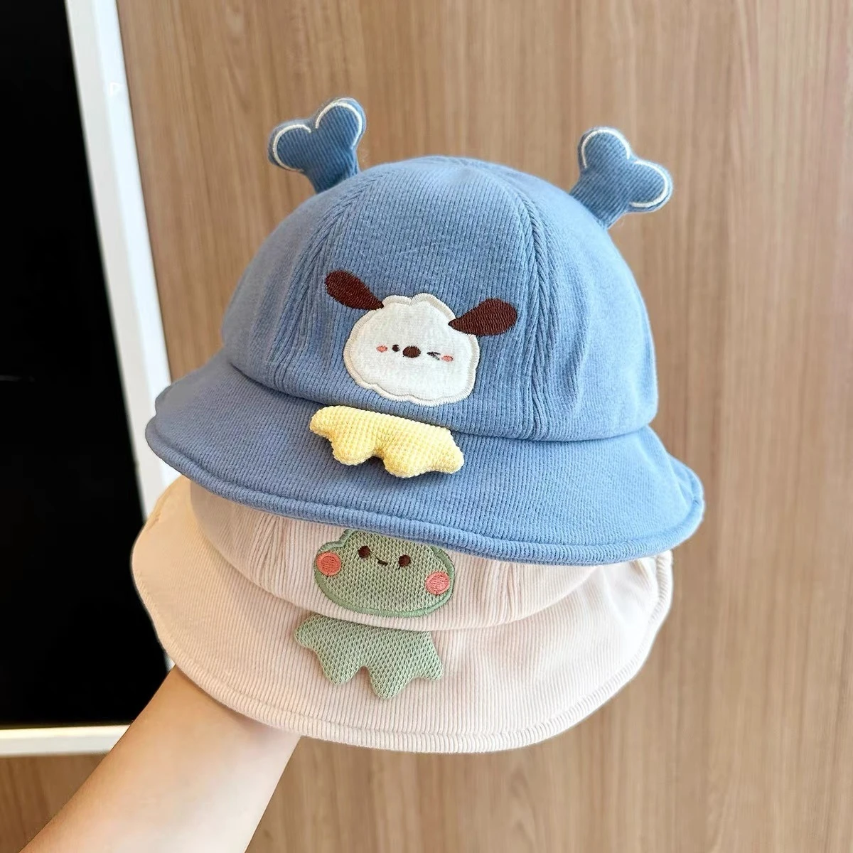 Gorro de pescador infantil en algodón con bordado animal - imagen 3