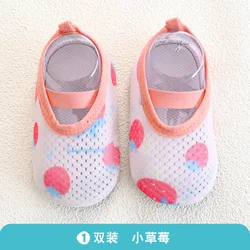 Zapatos antideslizantes de malla para bebés primavera y verano