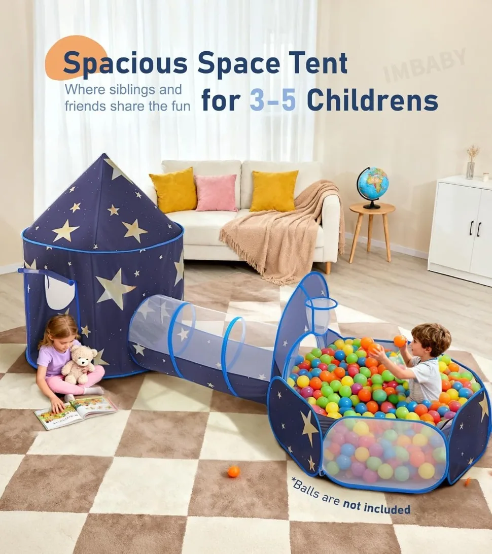 Carpa infantil con tunnel y piscina de bolas