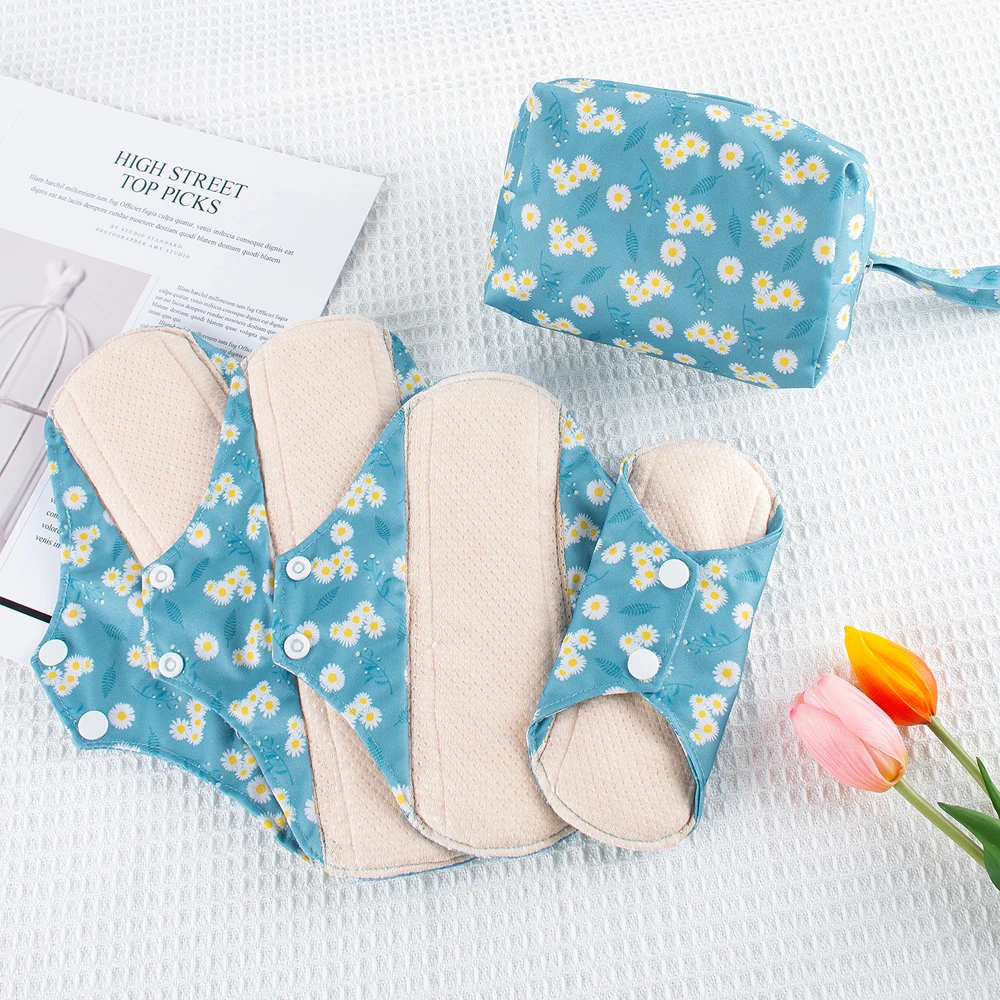 Compresas menstruales reutilizables de algodón