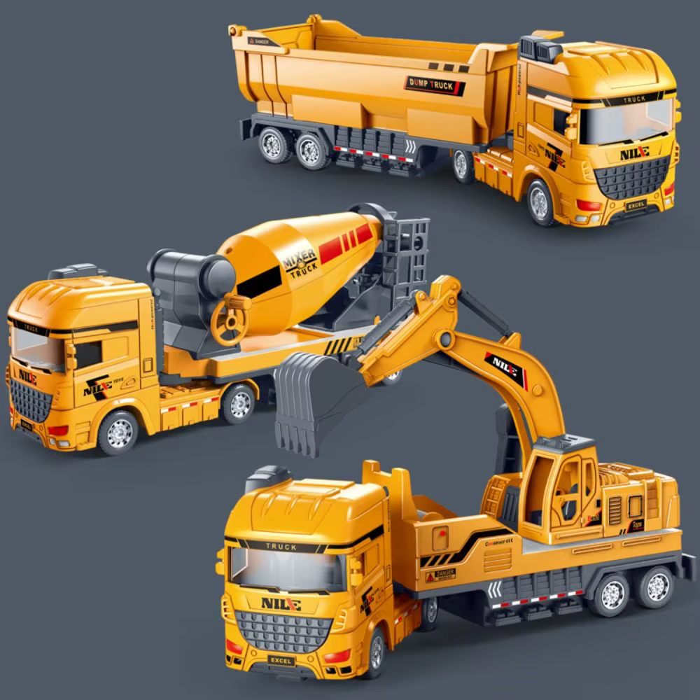 Camión juguete excavadora mezclador realista para niños - imagen 4