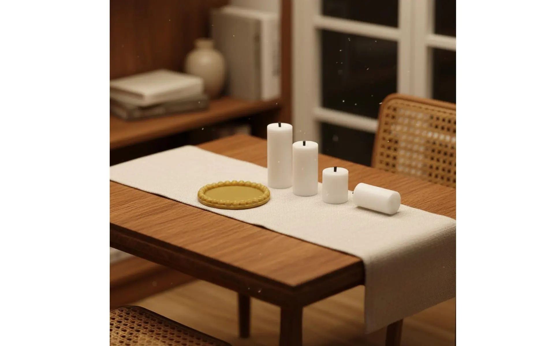 Vista del set para escenas de muñecas y maquetas