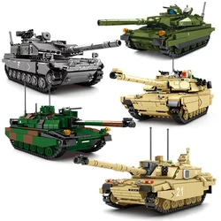 Bloques construcción Leopard 2A7 tanque batalla infantil
