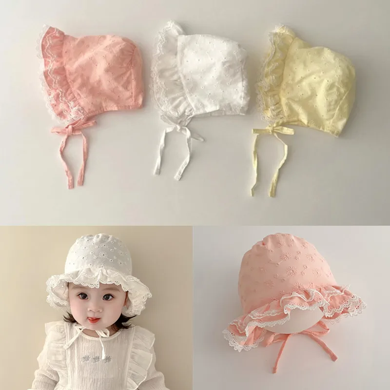 Sombrero sol floral de algodón para recién nacido niña - imagen 3