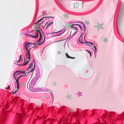 Vestido DXTON de verano para niña – Algodón sin mangas unicornio