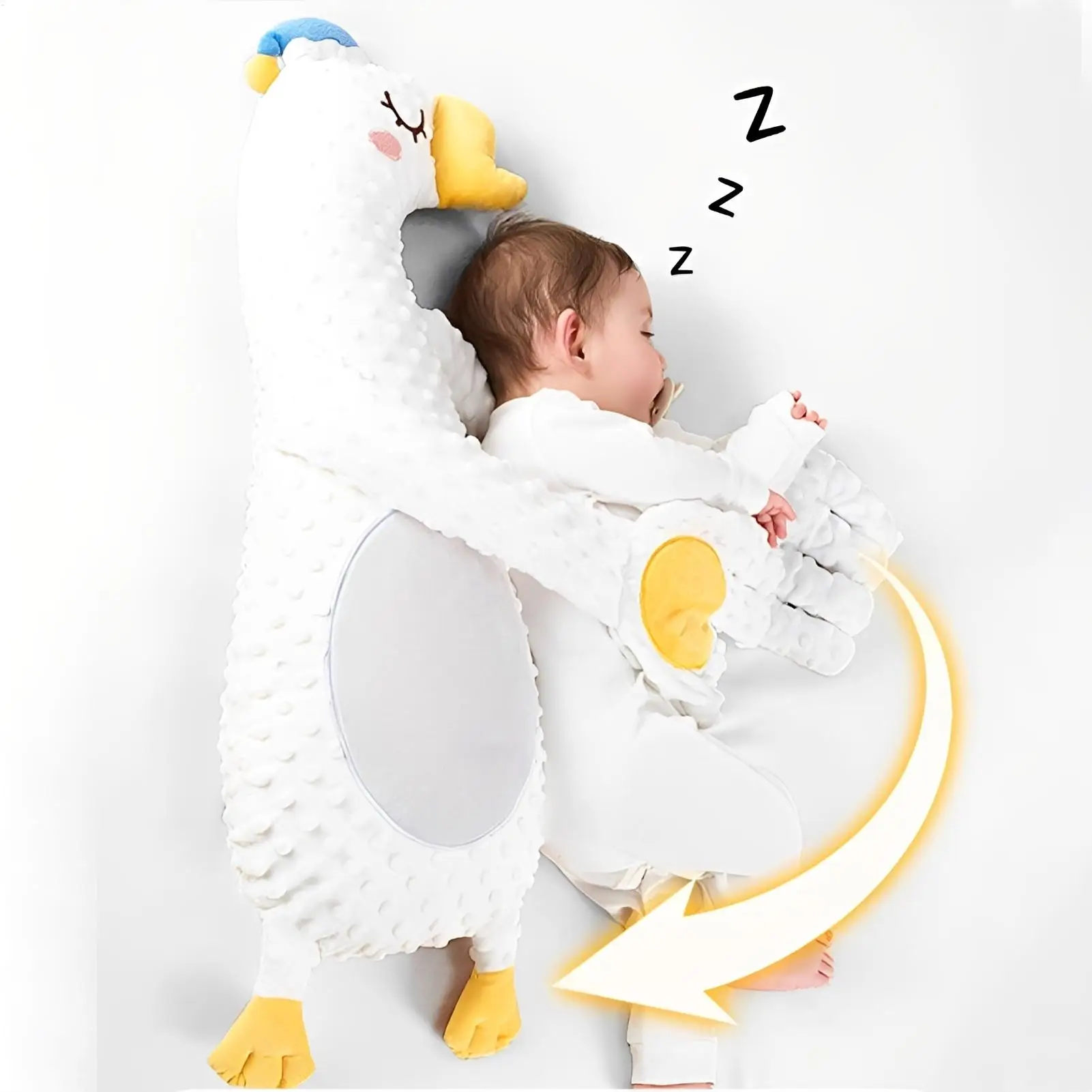 Muñeco calmante para bebé con palmaditas y control remoto