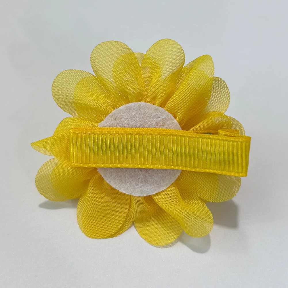 Pinzas para el pelo – Horquillas flores gasa para niña - imagen 5