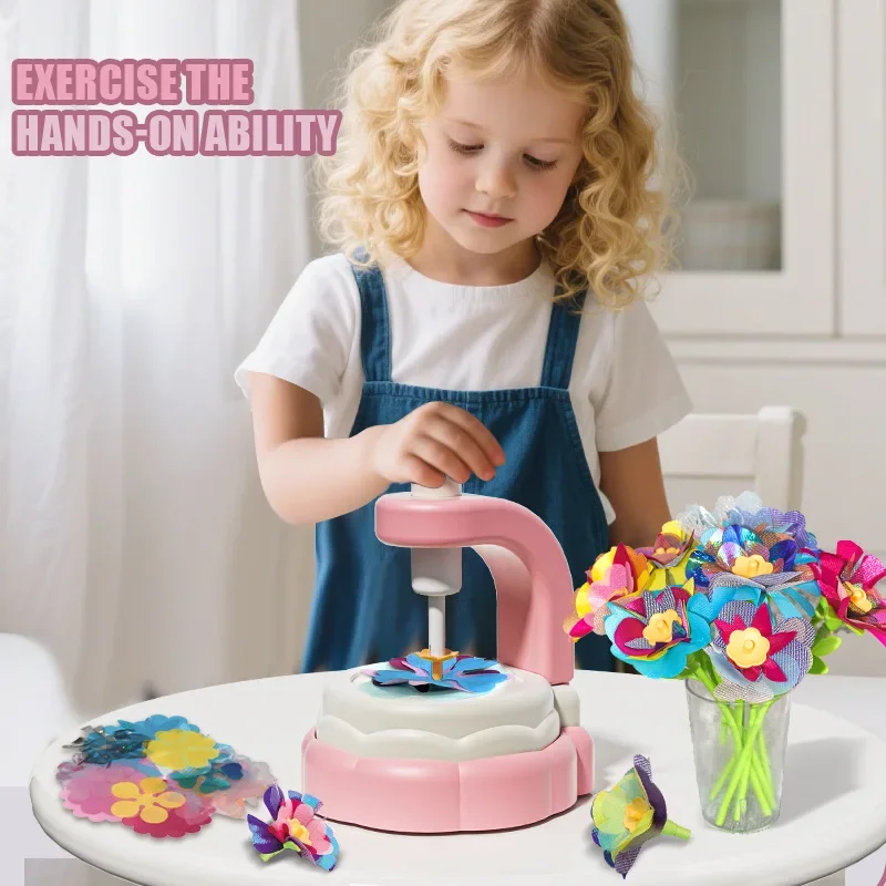 Kit de manualidades floral con botones y florero en fieltro - imagen 4