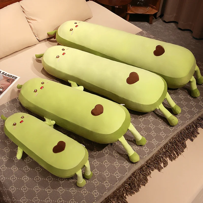 Almohada larga de aguacate verde para dormir infantil peluche corazón - imagen 2