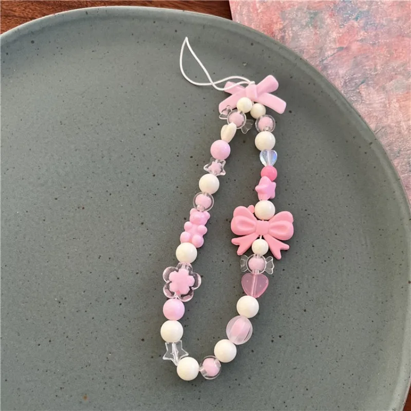 Cadena para móvil con cordón acrílico y lazo corazón - imagen 2