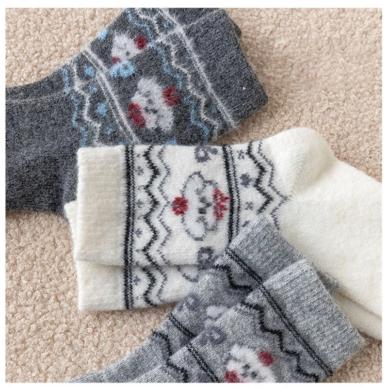 Calcetines de invierno altos para niñas, cálidos y gruesos - imagen 5